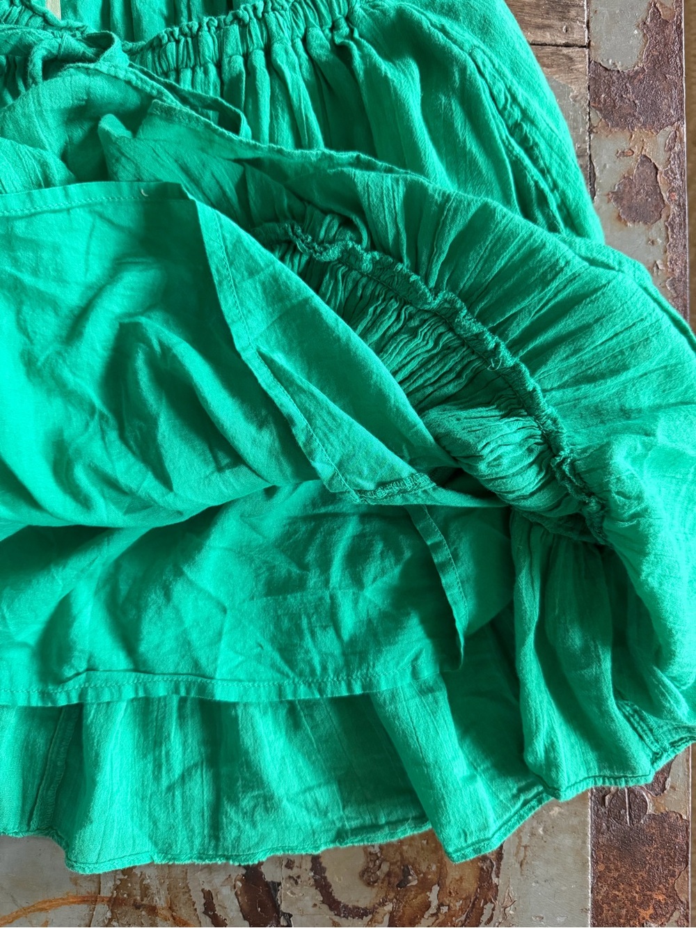 Free People Green Taking Sides Mini Dress with Pockets - Picture 6 of 11